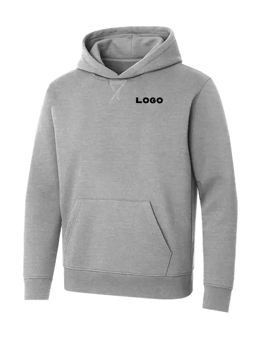 Allmade Granite Grey Heather Organic French Terry Pullover Hoodie w/Logo