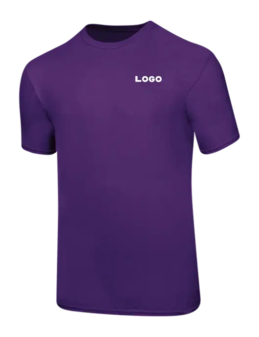 Ring Spun Purple 4.5 oz T-Shirt w/Logo