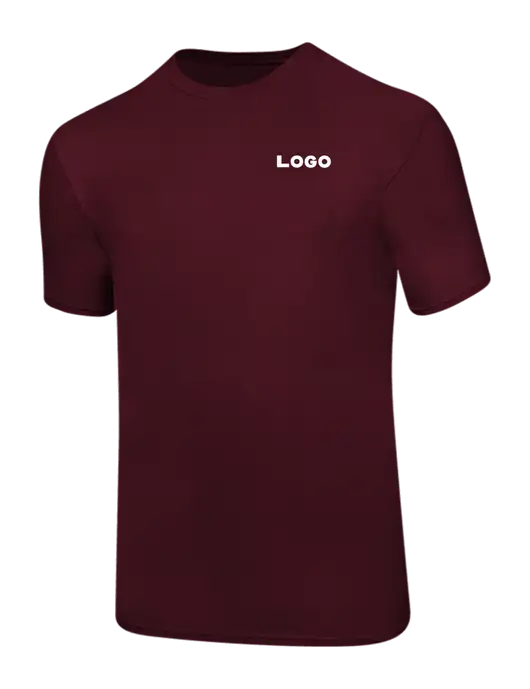 Ring Spun Maroon 4.5 oz T-Shirt w/Logo