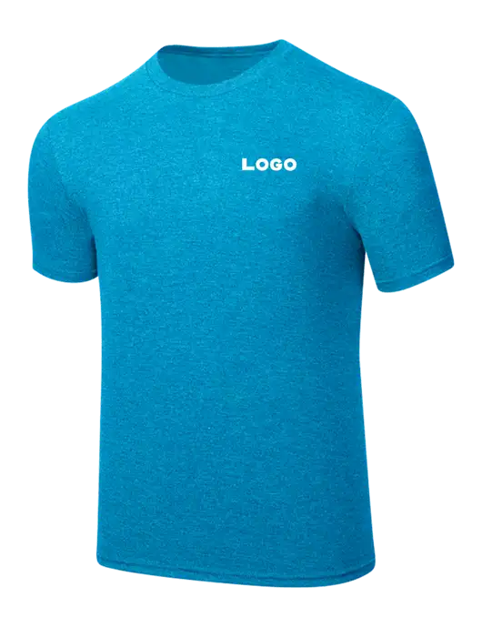 Simply Soft Sapphire Blue Frost 4.5oz  Poly/Combed Ring Spun Cotton T-Shirt w/Logo