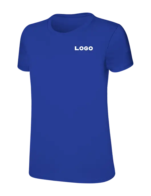 Womens Ring Spun Royal 4.5 oz T-Shirt w/Logo