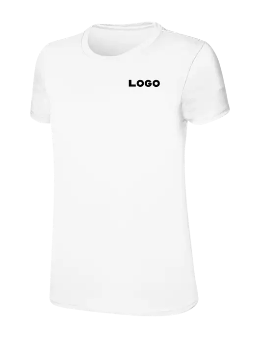 Womens Ring Spun White 4.5 oz T-Shirt w/Logo