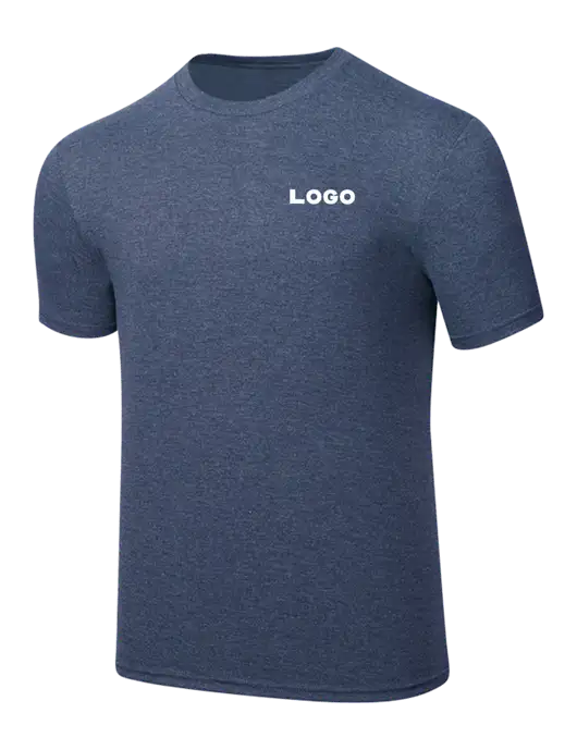 Simply Soft Navy Frost 4.5oz  Poly/Combed Ring Spun Cotton T-Shirt w/Logo