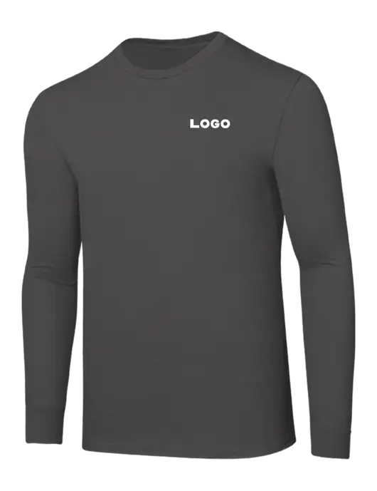 Seriously Soft Dark Grey Long Sleeve T-Shirt w/Logo