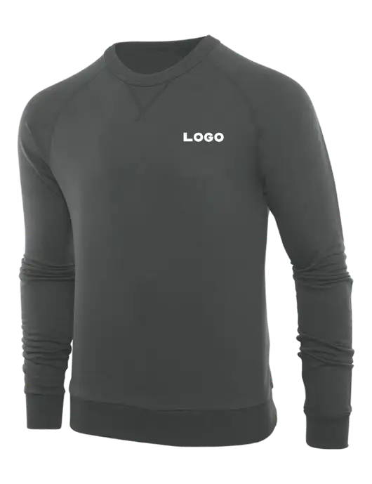 Allmade Charcoal Grey Organic French Terry Crewneck Sweatshirt w/Logo