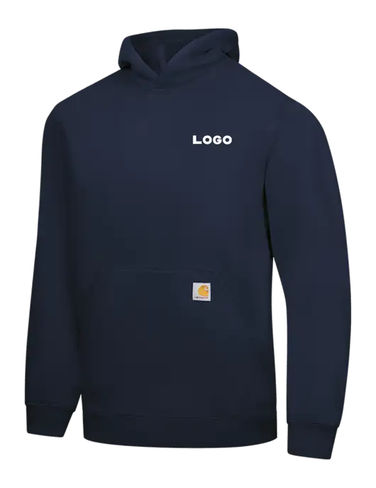 Carhartt Navy Midweight Hooded Sweatshirt w/Logo