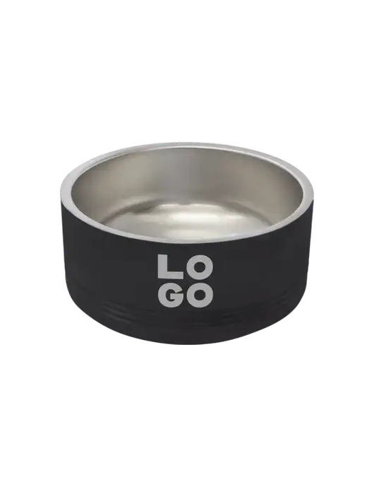 Polar Camel 32 oz. Medium Black Pet Bowl w/Logo