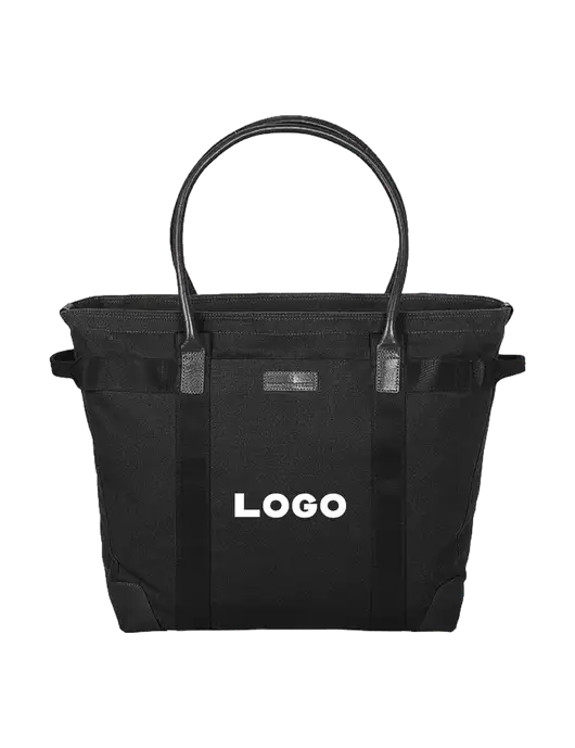 Brooks Brother Wells Black Laptop Tote w/Logo