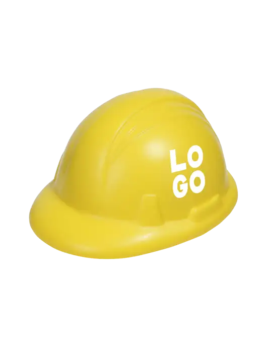 Yellow Hard Hat Stress Reliever w/Logo