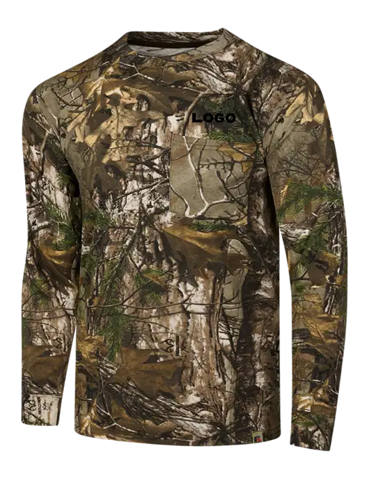 Russell Outdoors Realtree Edge Camo Long Sleeve Pocket T-Shirt w/Logo