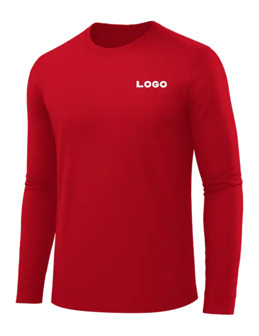 Long Sleeve Red PosiCharge Competitor Tee w/Logo