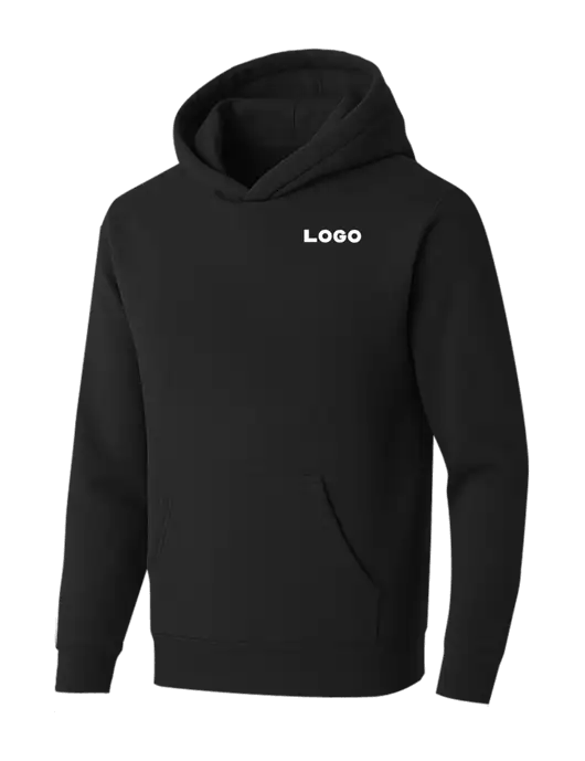 BELLA+CANVAS Black Sponge Fleece Pullover Hoodie w/Logo