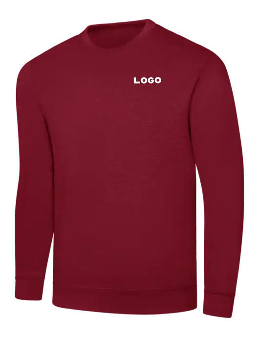 Dark Cardinal 8.5 oz Ring Spun Crew Sweatshirt w/Logo