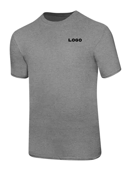 Ring Spun Light Heather Grey 4.5 oz T-Shirt w/Logo