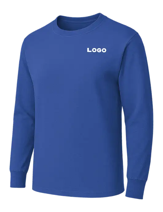 Dark Royal Heavyweight Long Sleeve 6.1 oz T-Shirt w/Logo