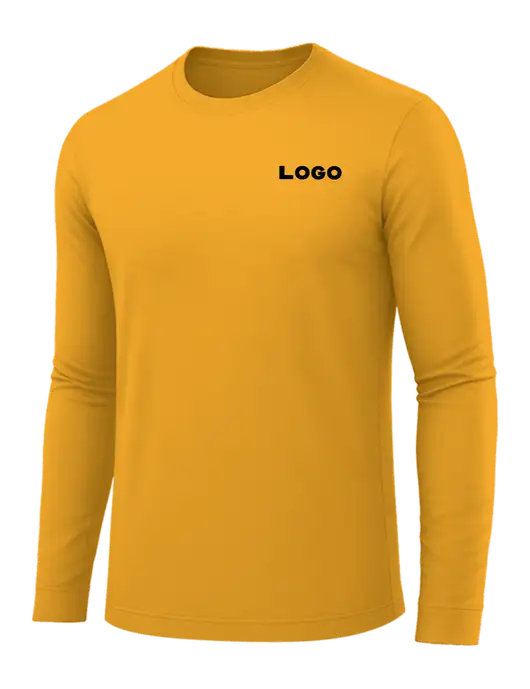 Long Sleeve Yellow Gold PosiCharge Competitor Tee w/Logo