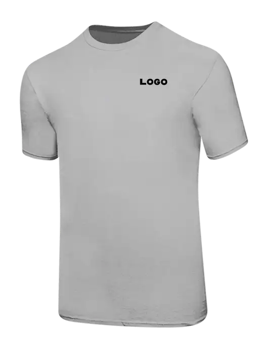 Ring Spun Silver 4.5 oz T-Shirt w/Logo
