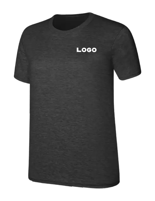 Womens Ring Spun Dark Heather Grey 4.5 oz T-Shirt w/Logo