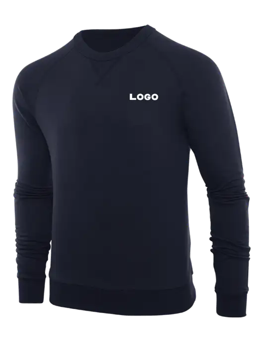 Allmade Dark Navy Organic French Terry Crewneck Sweatshirt w/Logo