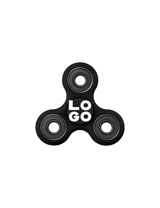 Black Fidget Spinner w/Logo