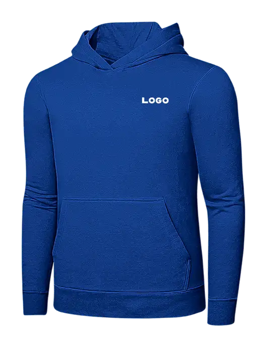 True Royal 7.8 oz Ring Spun Hooded Sweatshirt w/Logo