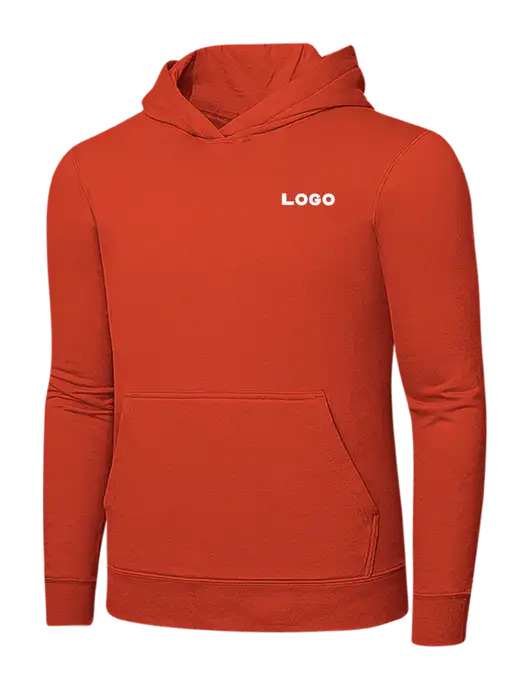 Orange 7.8 oz Ring Spun Hooded Sweatshirt w/Logo