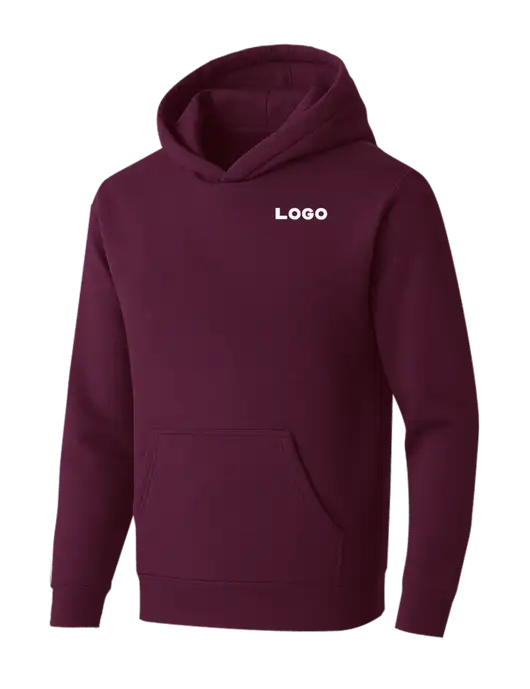 BELLA+CANVAS Maroon Sponge Fleece Pullover Hoodie w/Logo