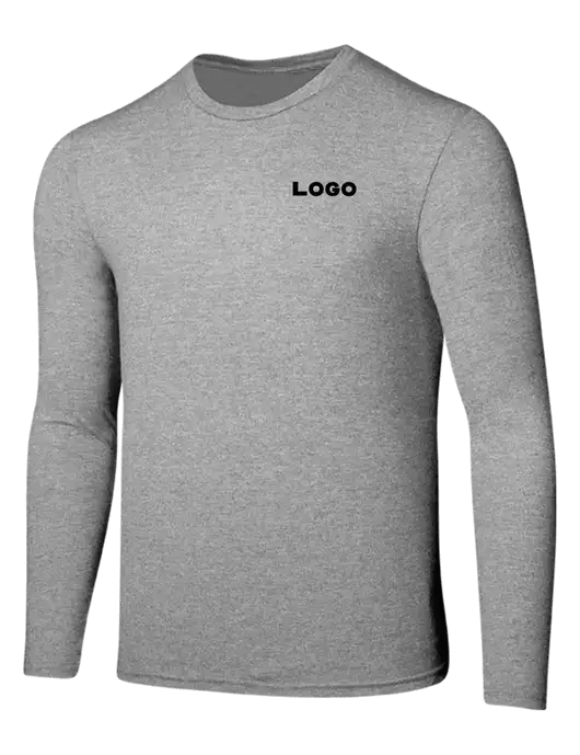Seriously Soft Light Heathered Grey Long Sleeve T-Shirt w/Logo