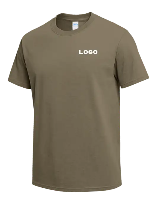 Olive Brown Heavyweight 6.1 oz T-Shirt w/Logo