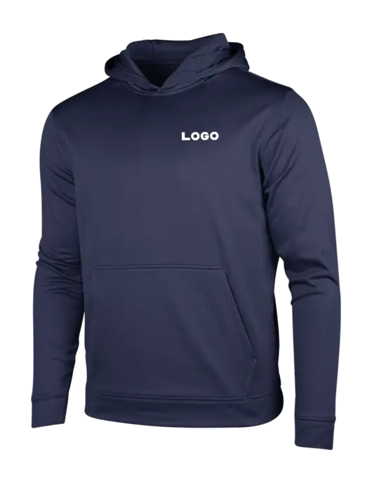 Navy Sport-Wick Fleece Hooded Pullover w/Logo