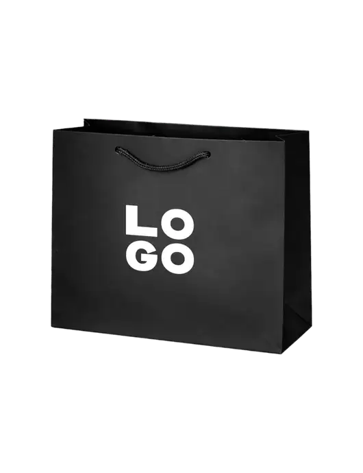 Gift Bag Black Matte 9 x 7 w/Logo