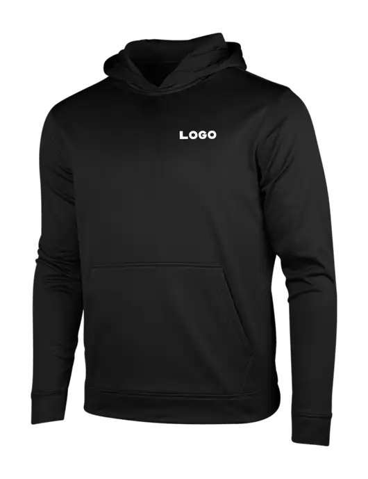 Black Fleece Sport-Wick Hooded Pullover w/Logo