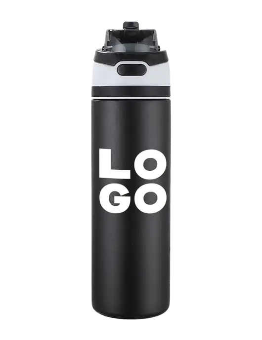 Black Sip or Flip Lid Tumbler w/Logo