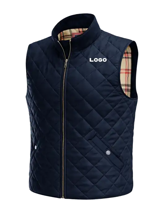 Brooks Brothers Navy Quilted Vest w/Logo