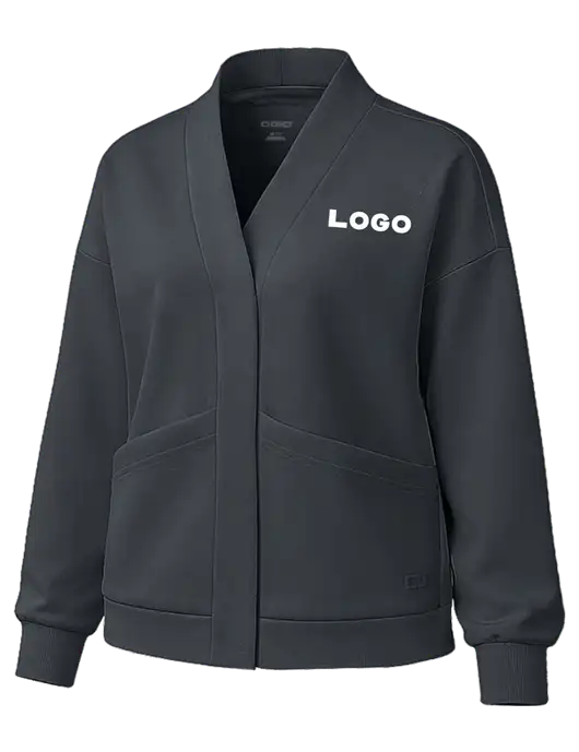 OGIO Womens Transcend Dark Grey Cardigan w/Logo