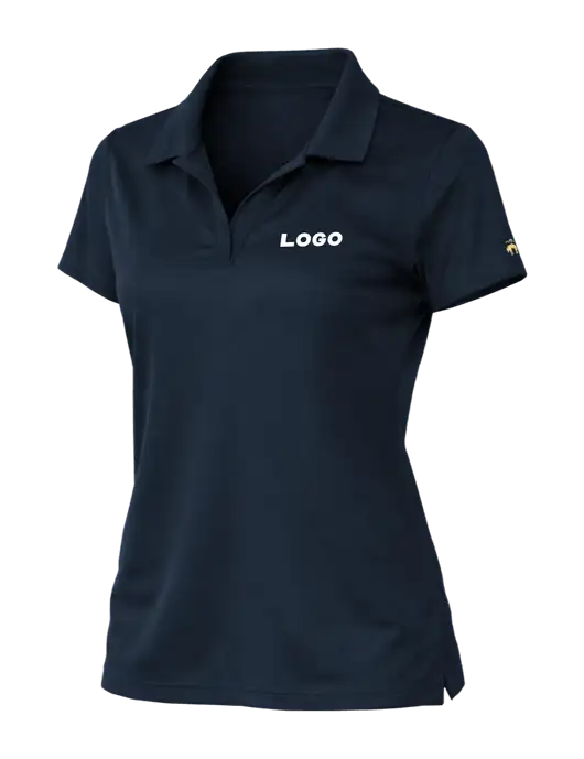 Brooks Brothers Womens Mesh Pique Performance Dark Navy Polo w/Logo