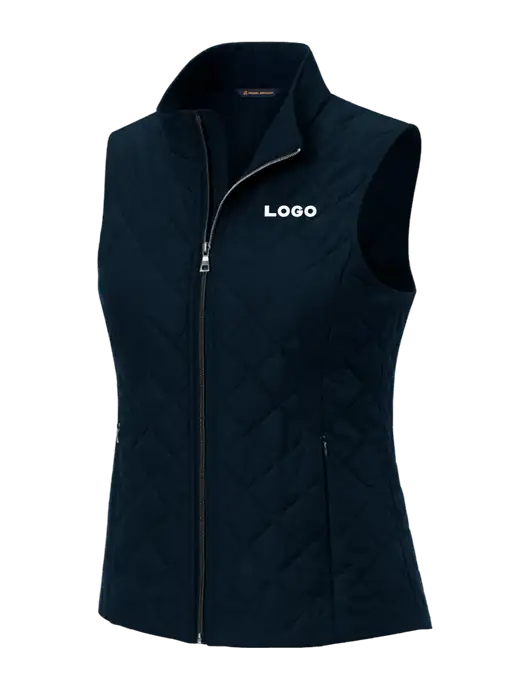 Brooks Brothers Womens Navy Quilted Vest w/Logo