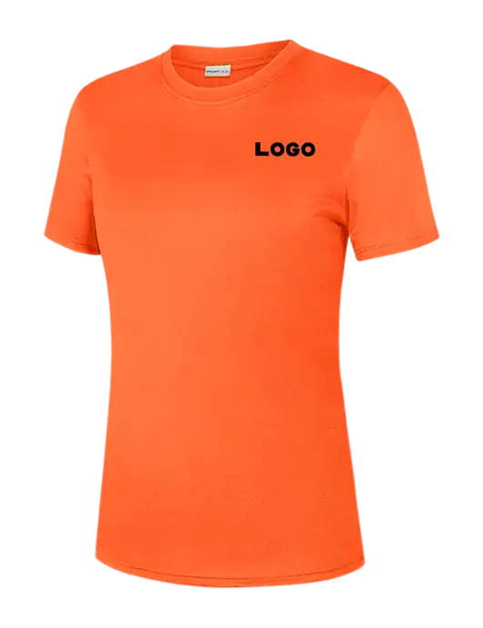 Womens Safety Orange PosiCharge Competitor Tee w/Logo