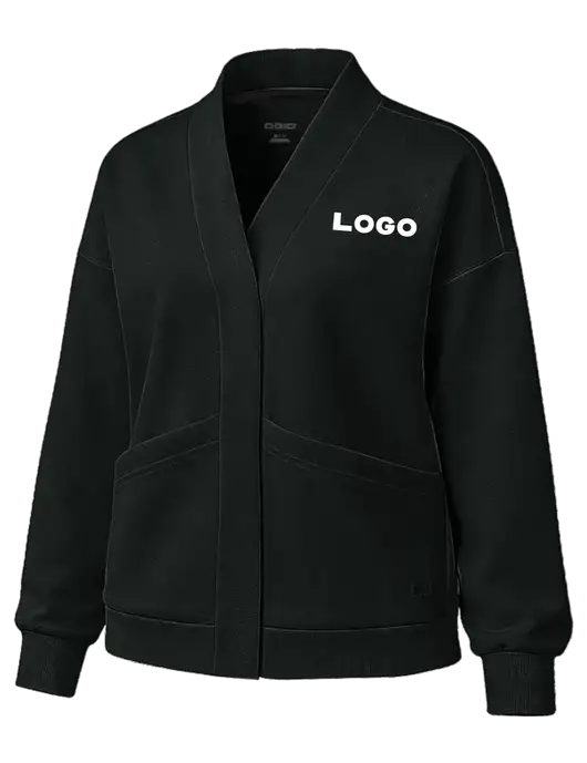 OGIO Womens Transcend Black Cardigan w/Logo