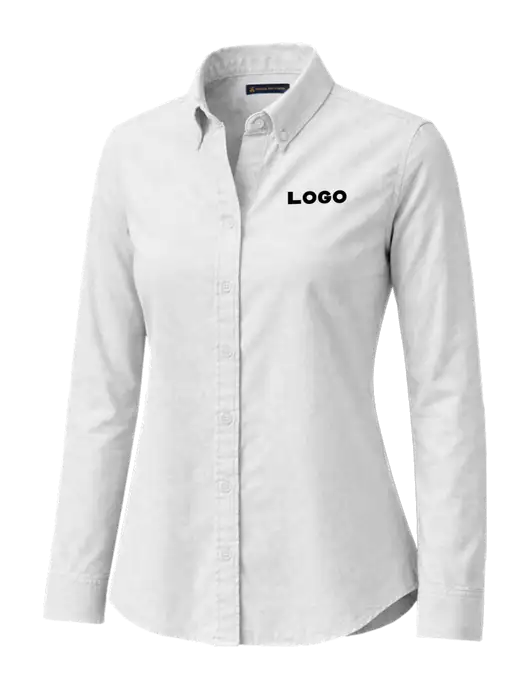 Brooks Brothers Womens Casual White Oxford Cloth Shirt w/Logo