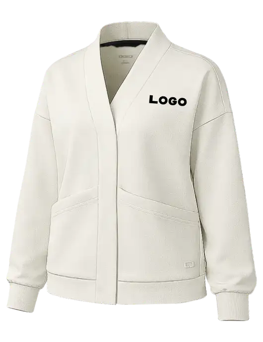 OGIO Womens Transcend Ivory Cardigan w/Logo