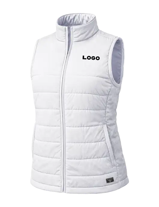 TravisMathew Womens Cold Bay Very Light Gray Vest w/Logo
