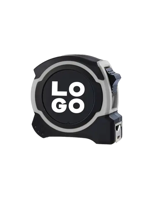 Light Grey and Black Pro Tape Measure, 25'
 w/Logo
