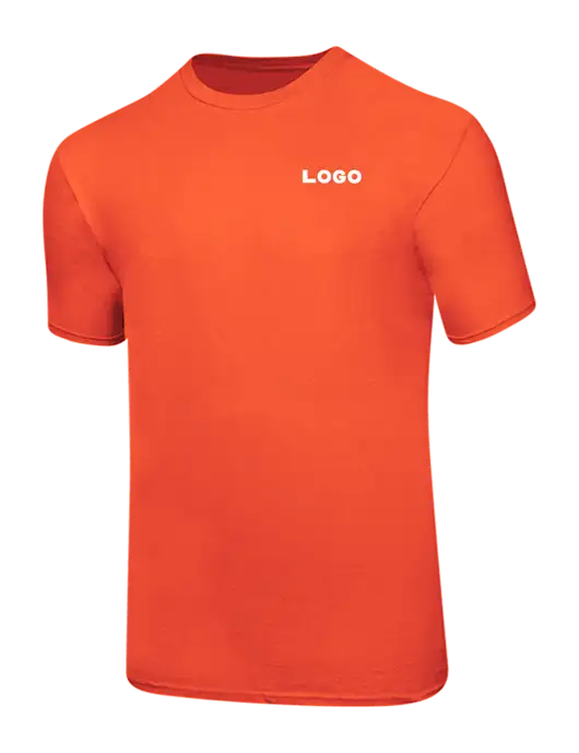 Ring Spun Orange 4.5 oz T-Shirt w/Logo
