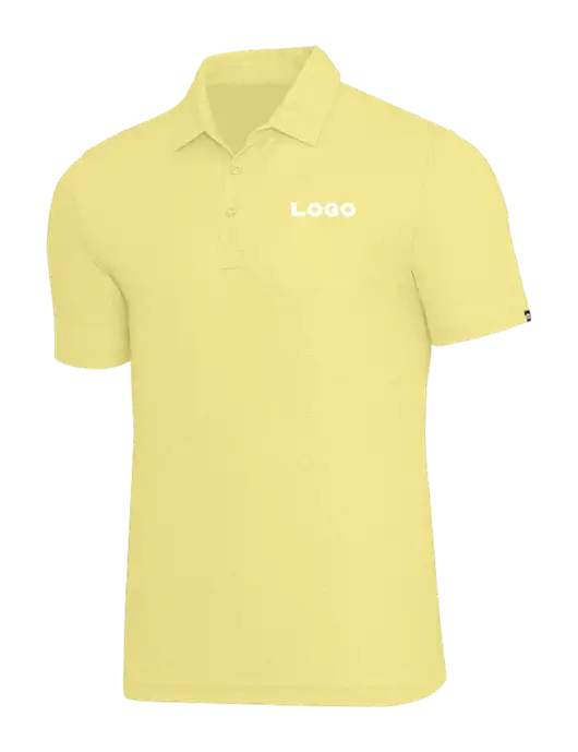 TravisMathew Light Yellow Heather Oceanside Polo w/Logo