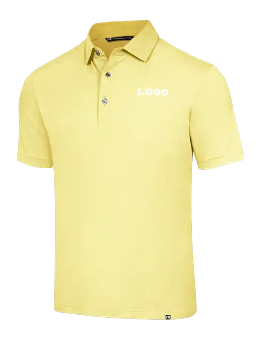 TravisMathew Light Yellow Glenview Solid Polo w/Logo